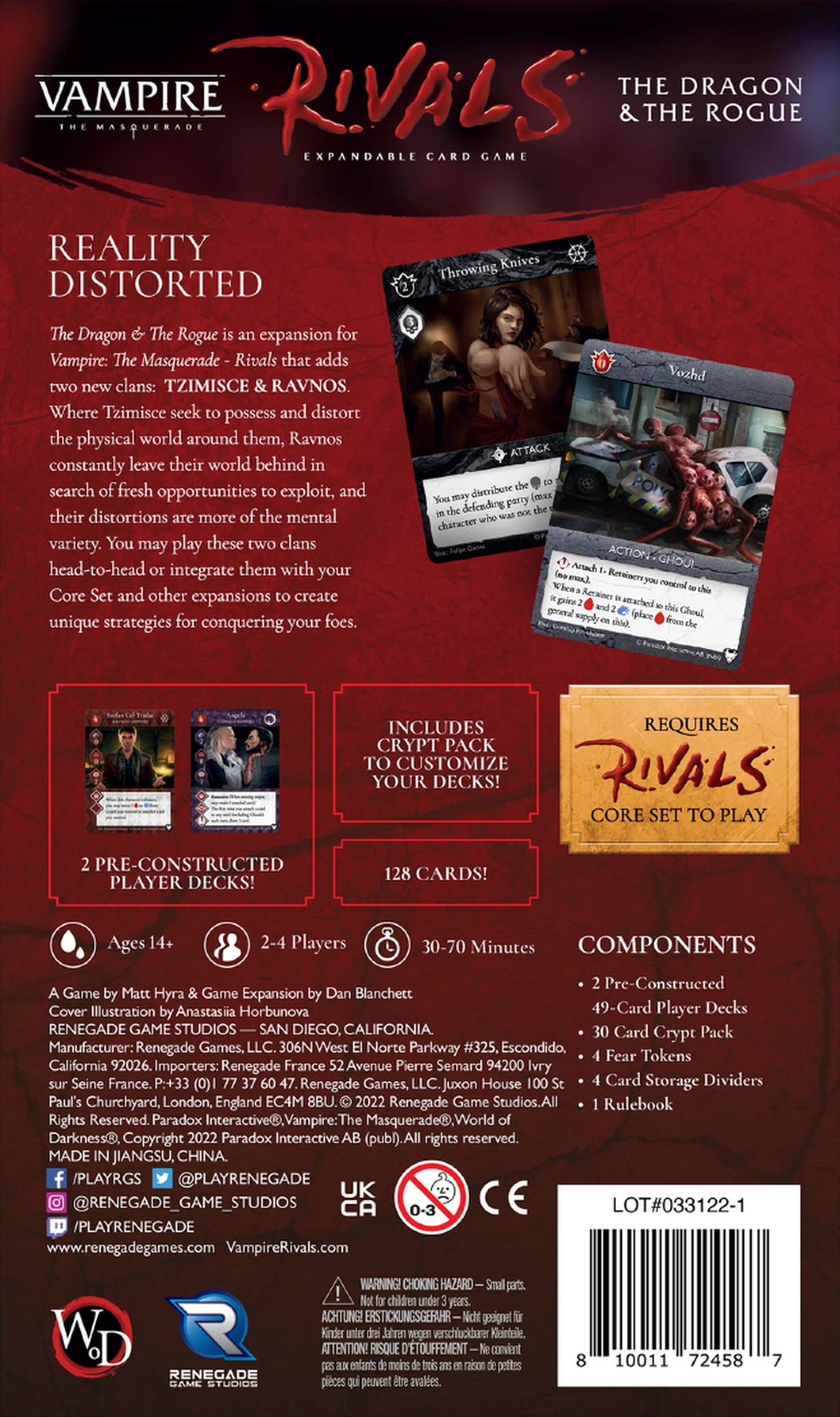 Vampire : The Masquerade - Rivals Expandable Card Game - The Dragon and the Rogue